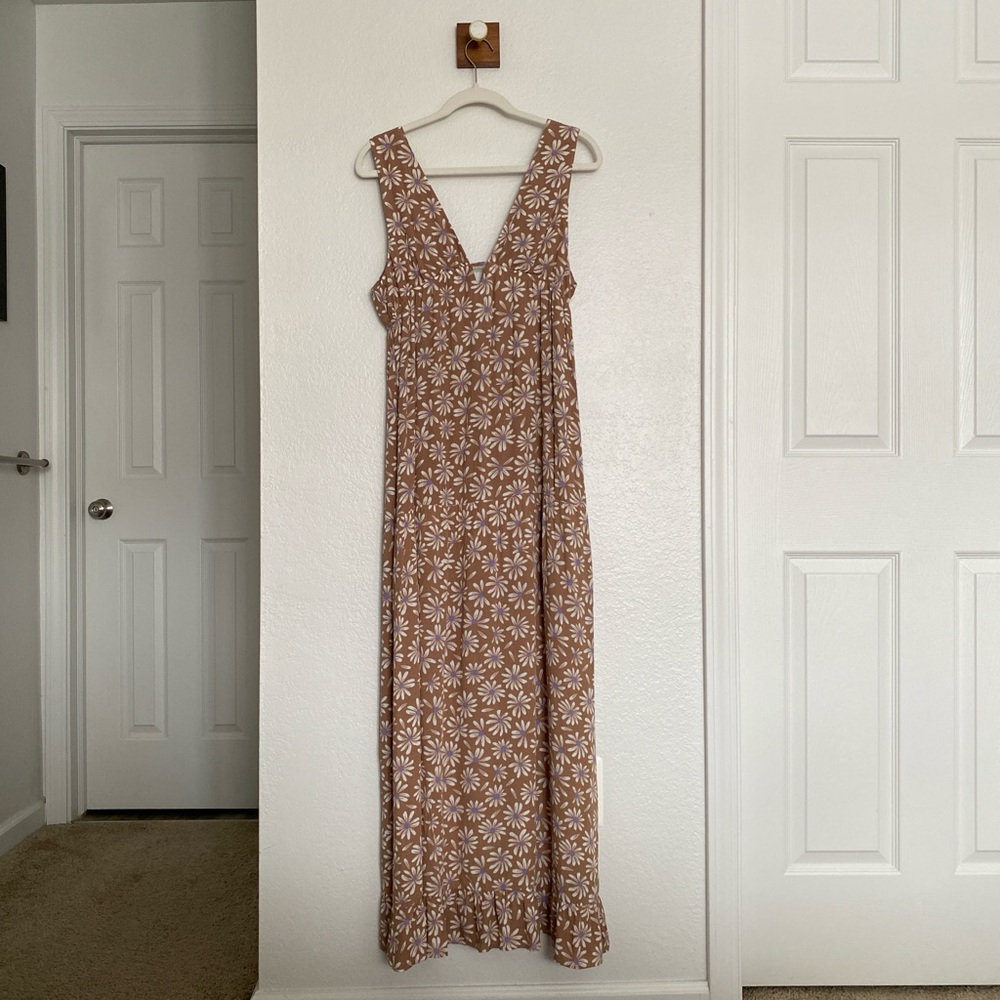Floral Brown Maxi Dress